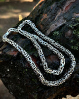 Heavy Byzantine King Chain Necklace - 925 Sterling Silver