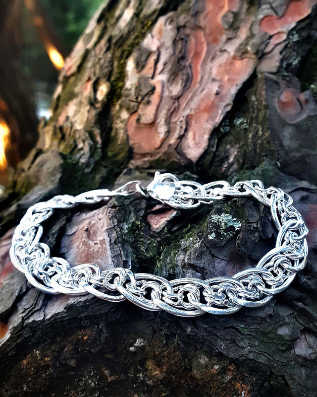 925 Sterling Silver Chunky Paperclip Chain Bracelet - Statement