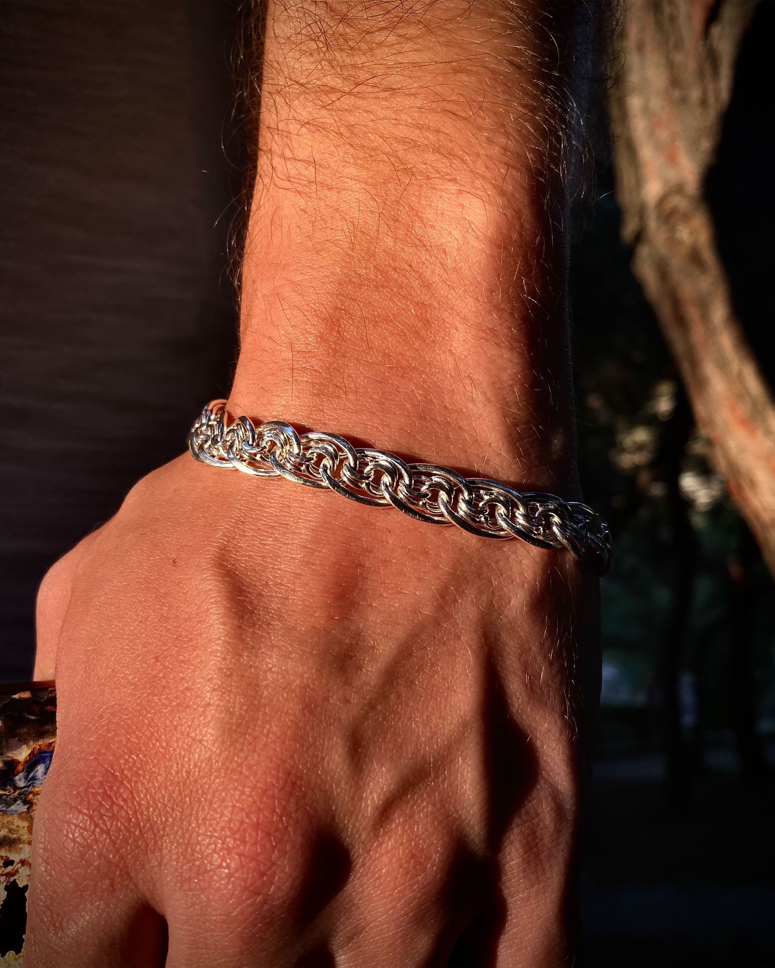 925 Sterling Silver Chunky Paperclip Chain Bracelet - Statement