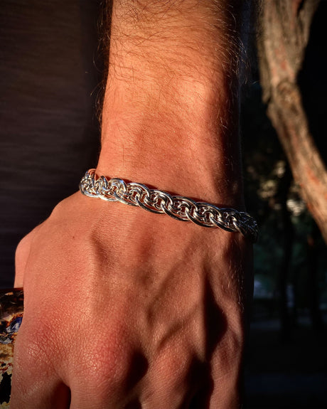 925 Sterling Silver Chunky Paperclip Chain Bracelet - Statement