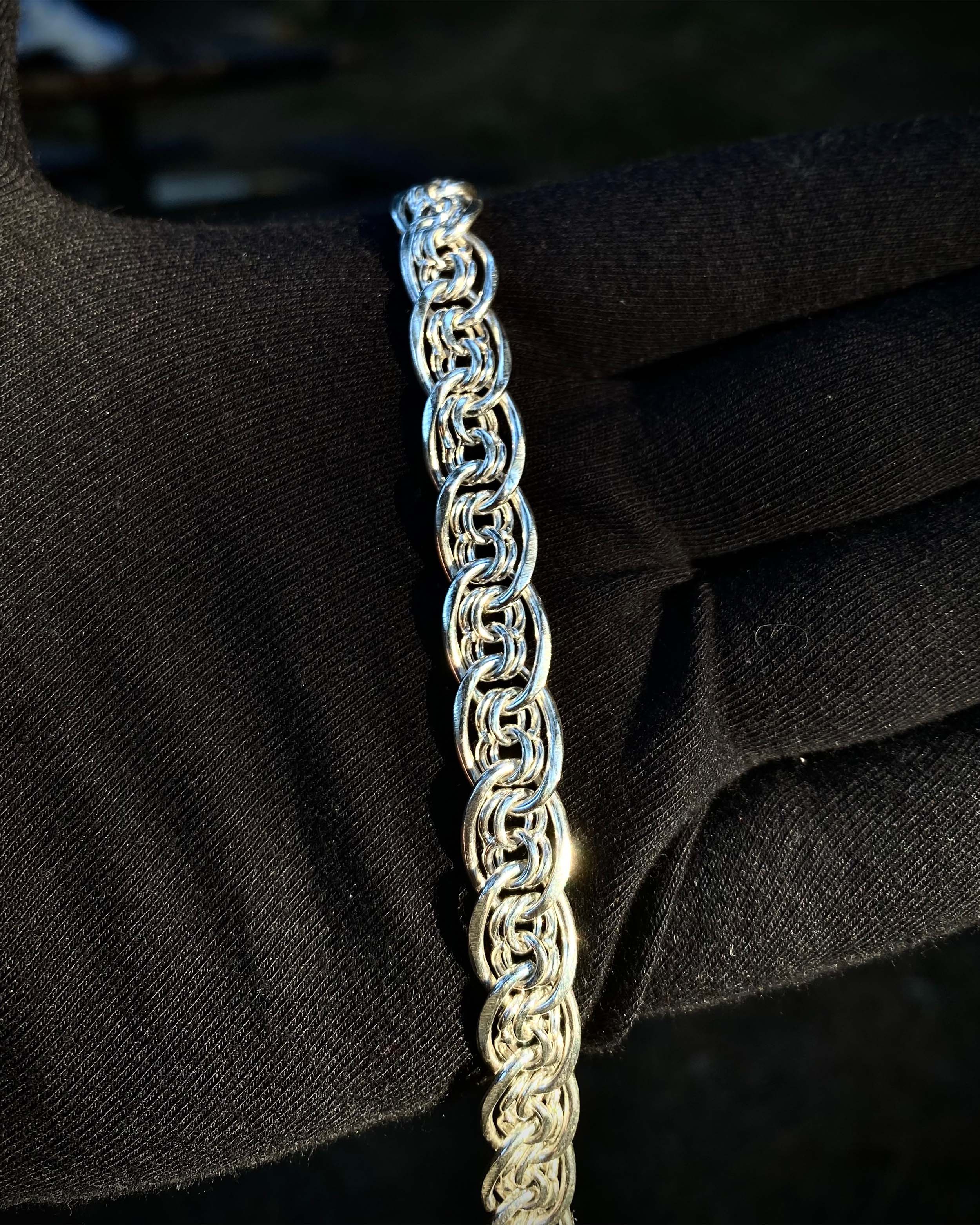 925 Sterling Silver Chunky Paperclip Chain Bracelet - Statement