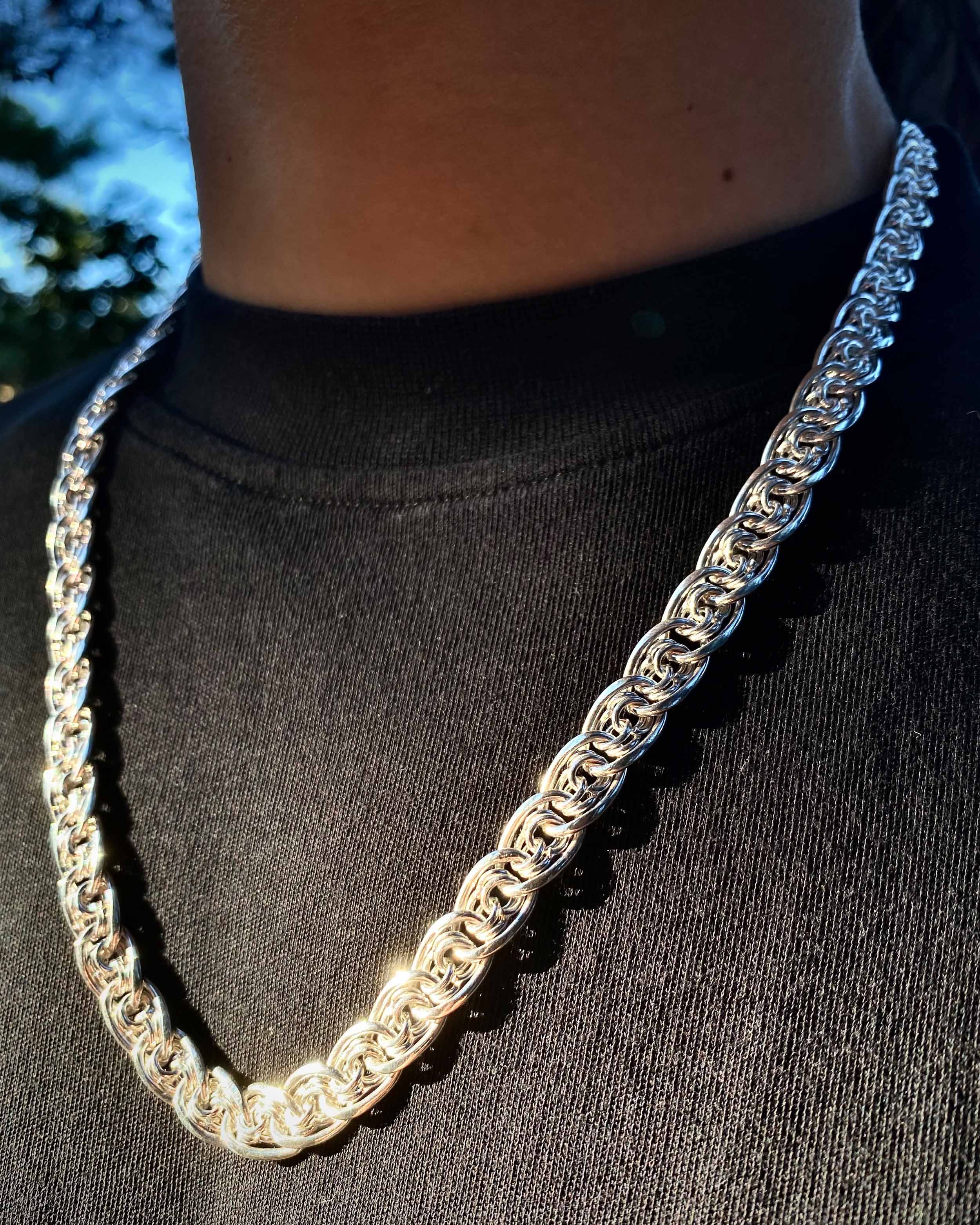 925 Sterling Zilveren Paperclip Ketting - Gedurfd Schakelontwerp