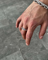 925 Sterling Silver Braided Ring - Men's Handcrafted Bold Style