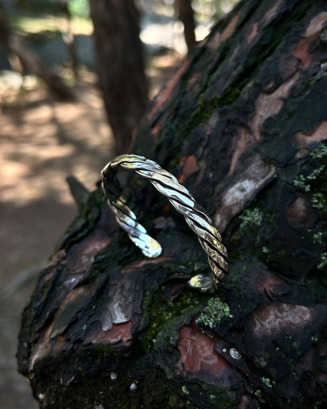 925 Sterling Silver Twisted Bracelet - Adjustable Elegance