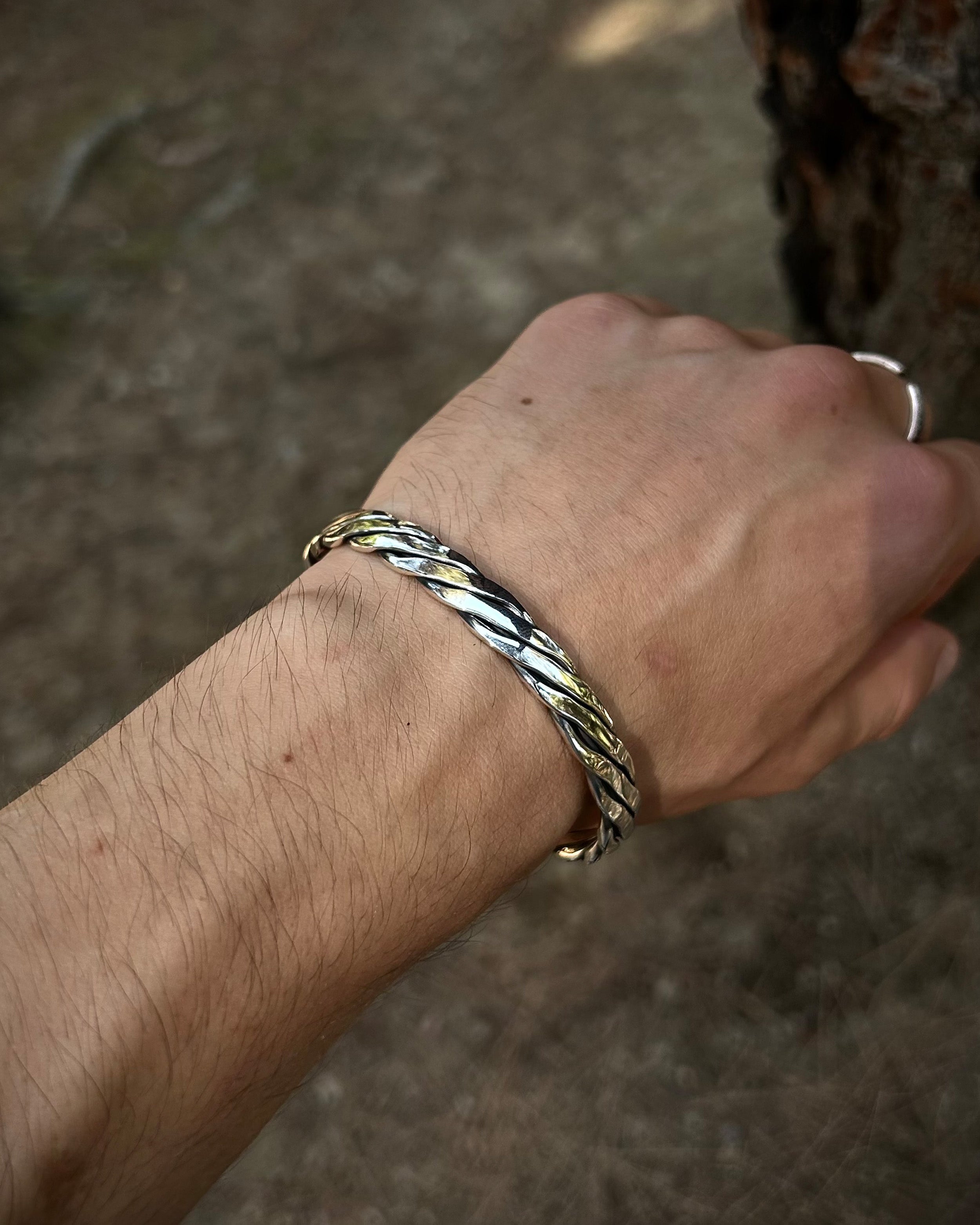 925 Sterling Silver Twisted Bracelet - Adjustable Elegance