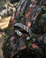 925 Sterling Silver Hand-Woven Cuff Bracelet - Adjustable Design
