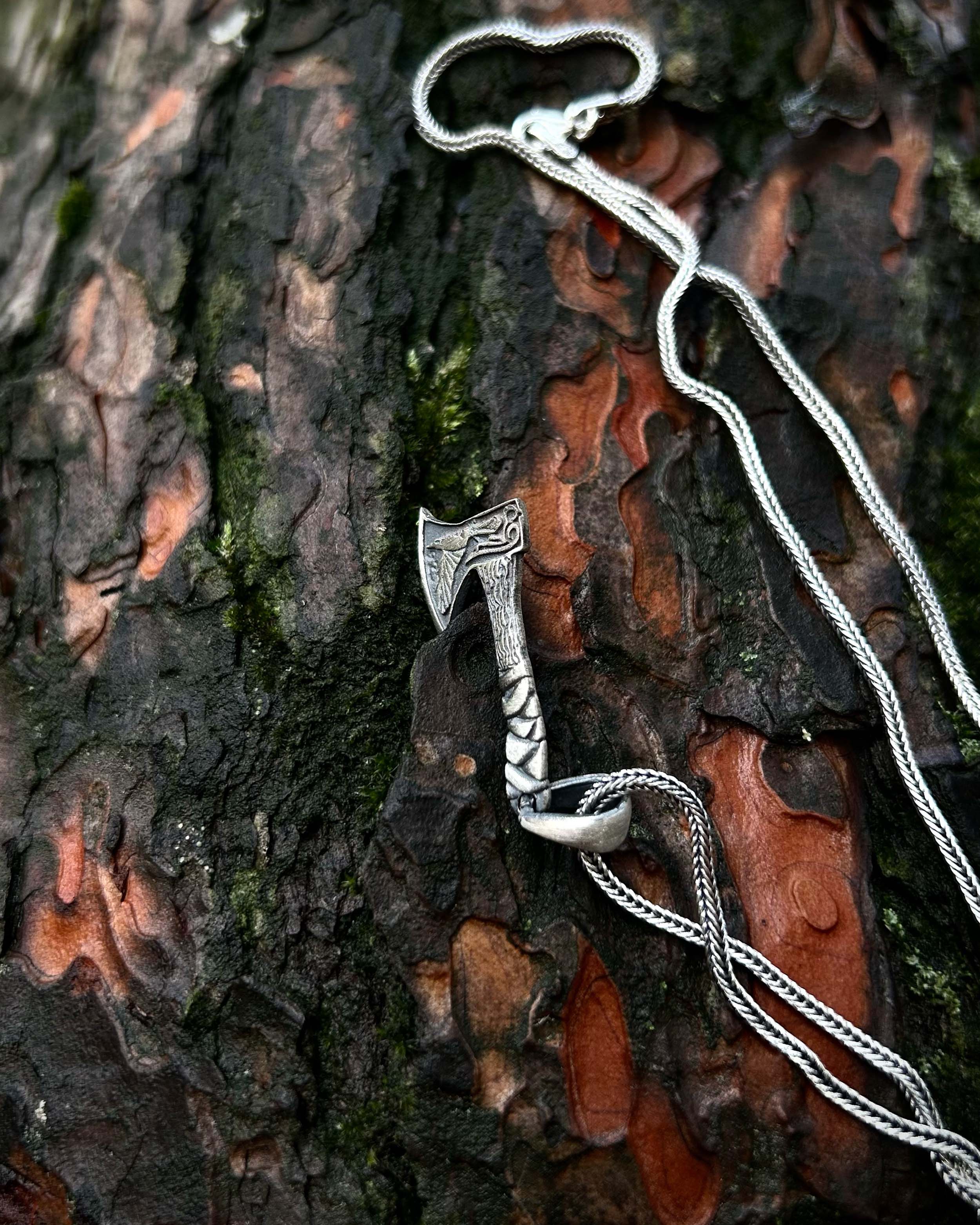 Collier Hache Viking en Argent Sterling - Pendentif Esprit Guerrier