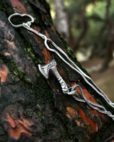 Collier Hache Viking en Argent Sterling - Pendentif Esprit Guerrier