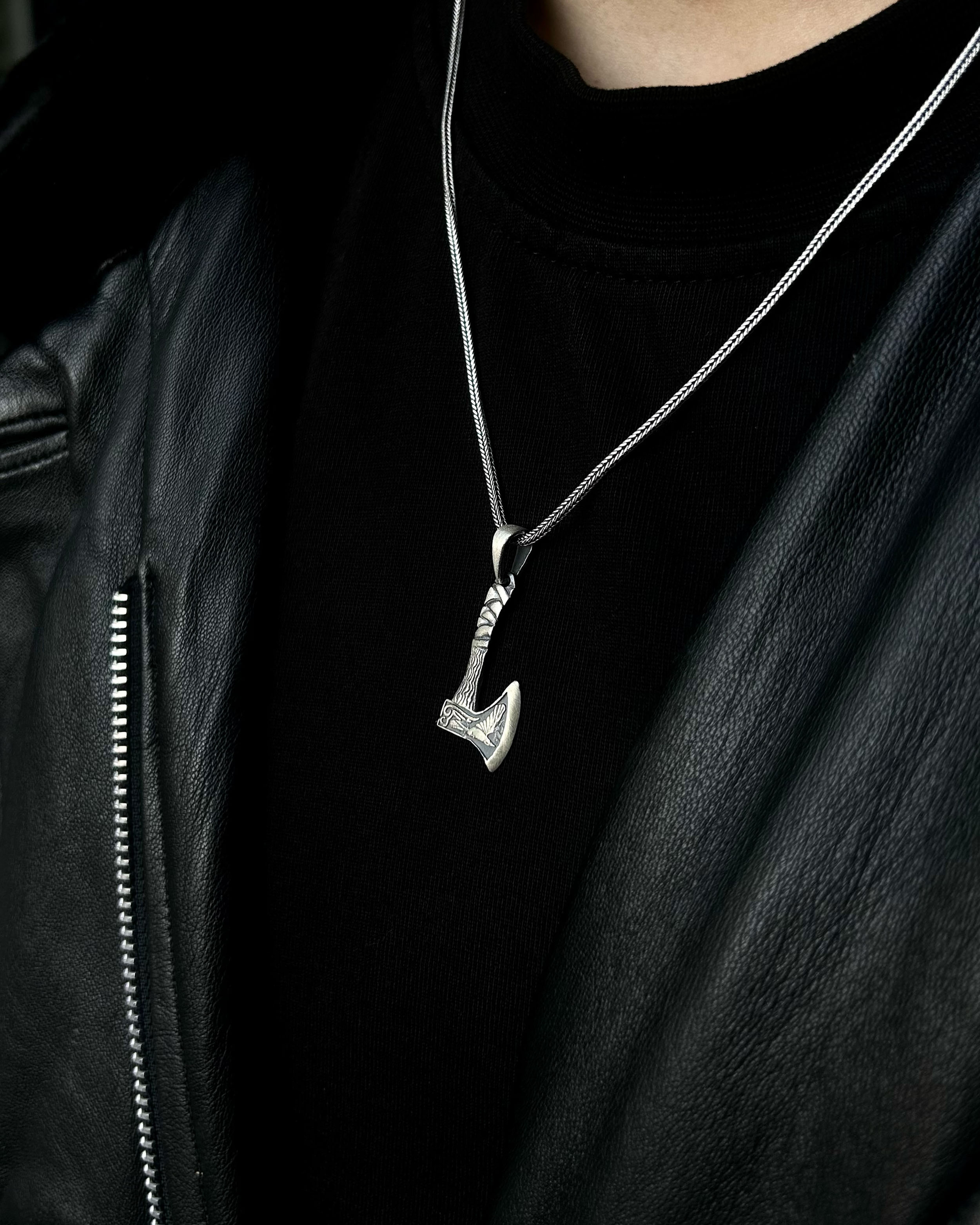 Collier Hache Viking en Argent Sterling - Pendentif Esprit Guerrier