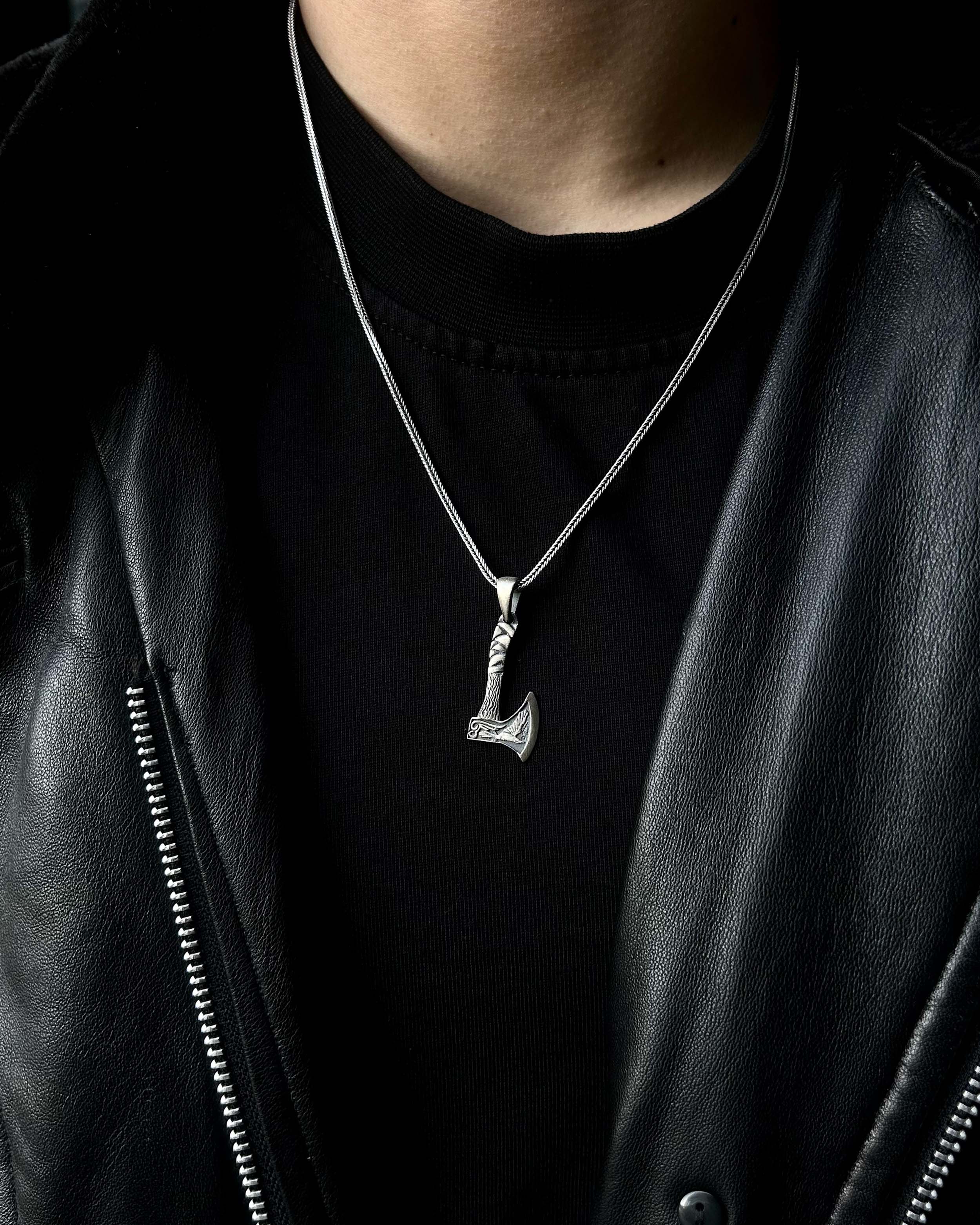 Collier Hache Viking en Argent Sterling - Pendentif Esprit Guerrier