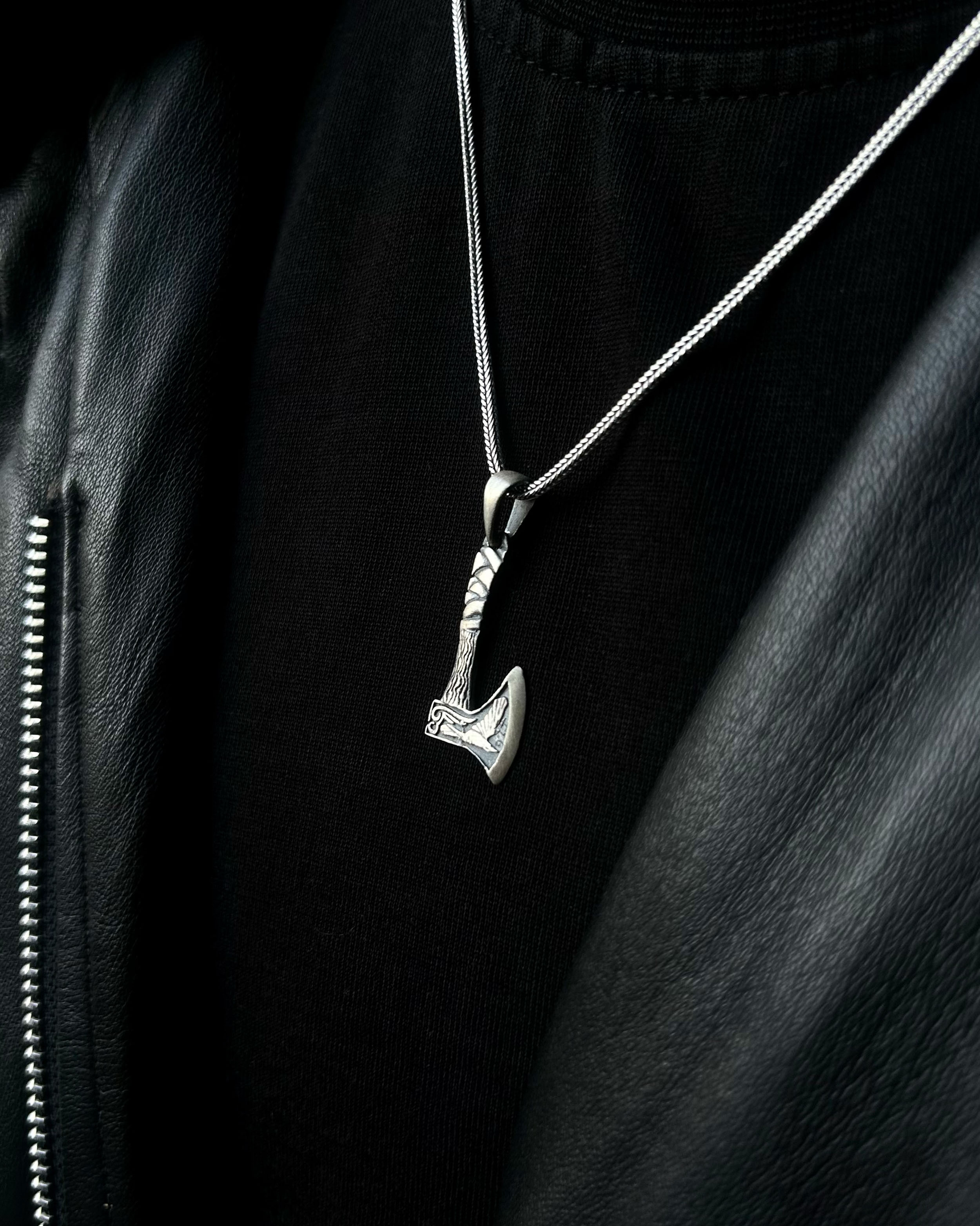 Collier Hache Viking en Argent Sterling - Pendentif Esprit Guerrier
