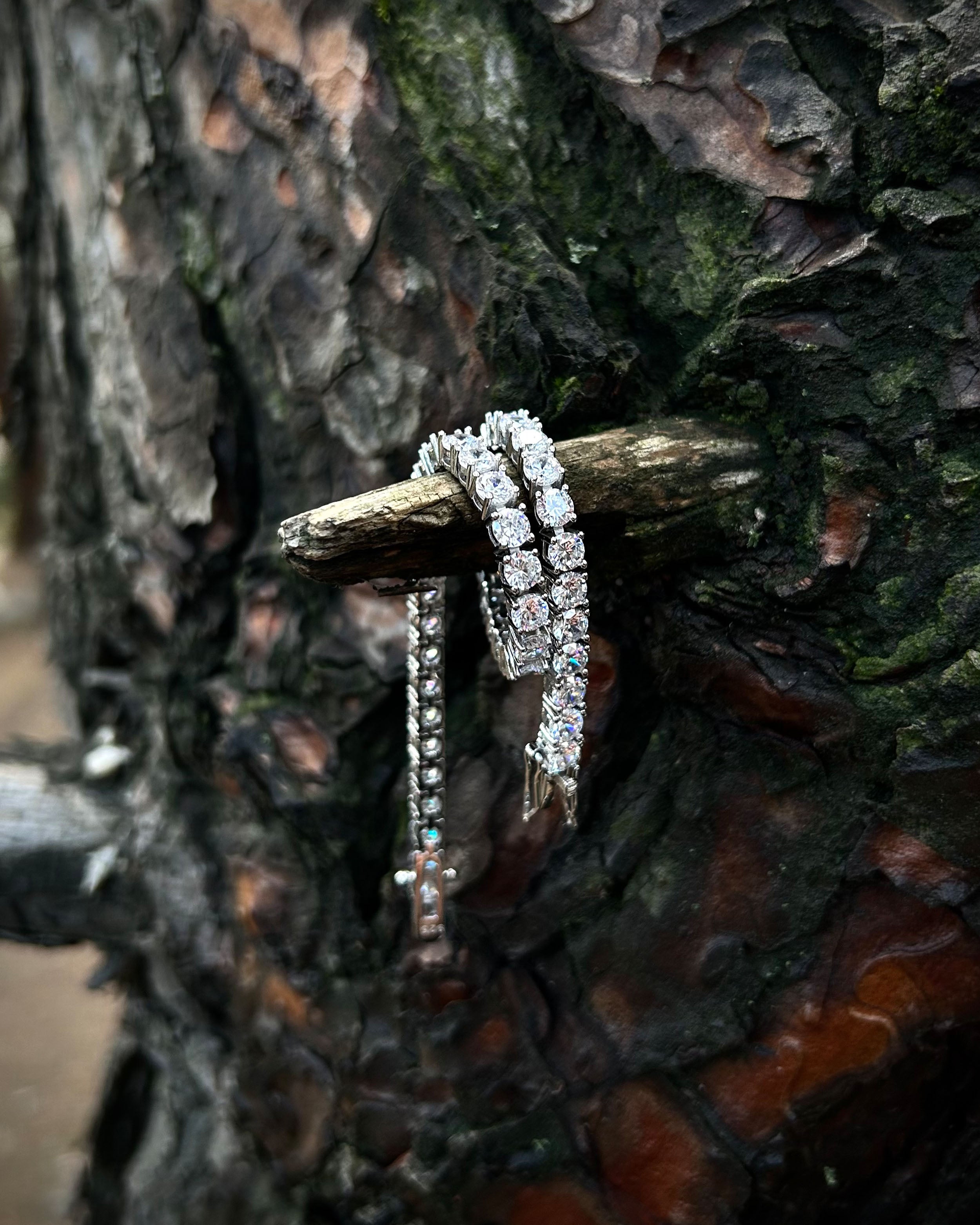 Rhodium Plated Sterling Silver Tennis Bracelet - Elegant & Sparkling