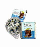 Premium Knafeh Pistachio Milk Chocolate Squares - 14g x 75 Count Round Box