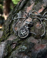 925 Sterling Silver Rotating Sword Pendant - Spiritual Inscription