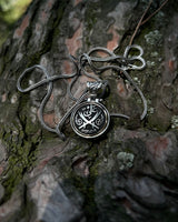 925 Sterling Silver Rotating Sword Pendant - Spiritual Inscription