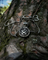925 Sterling Silver Rotating Sword Pendant - Spiritual Inscription