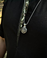 925 Sterling Silver Rotating Sword Pendant - Spiritual Inscription