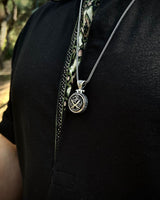 925 Sterling Silver Rotating Sword Pendant - Spiritual Inscription