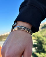 925 Sterling Silver Engraved Zulfiqar Cuff Bracelet - Adjustable