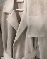 Luxury 100% Cotton Bathrobe Set - Beige - S/M Size