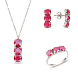 Elegant Jewelry Set - Modern Three-Element Horizontal Design