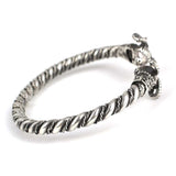 Professional 925 Sterling Silver Ram Head Twisted Bangle