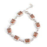 Premium 925 Sterling Silver Rectangular Zultanite Entourage Bracelet