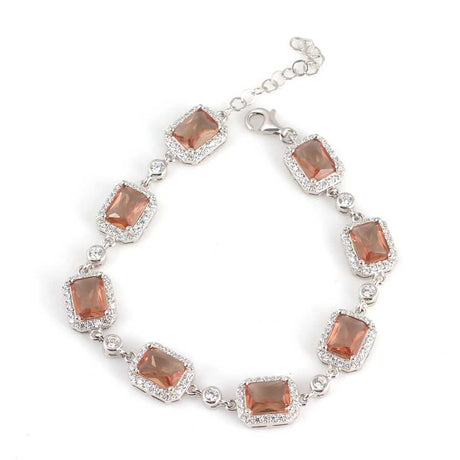 Premium 925 Sterling Silver Rectangular Zultanite Entourage Bracelet