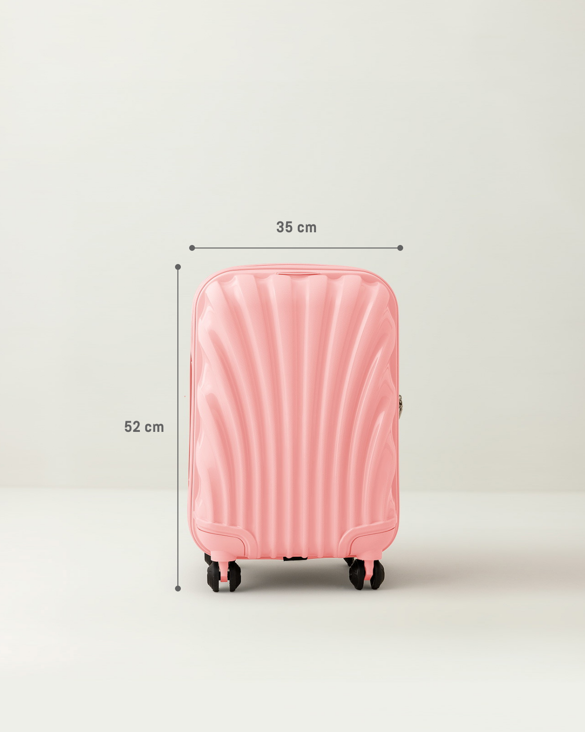 Blush Pink Cabin Size Carry-On Suitcase - Lightweight Travel Luggage