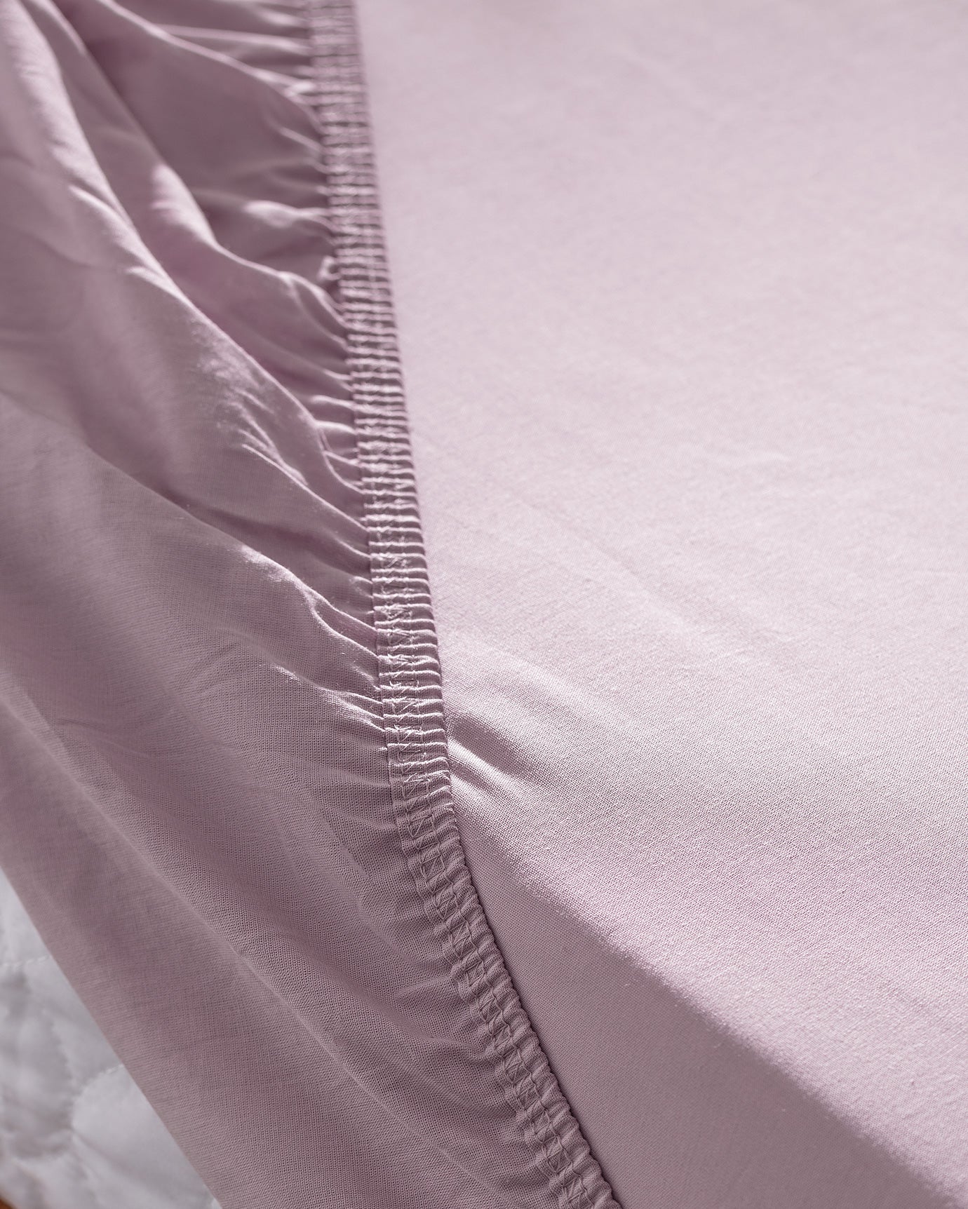 King Size 100% Cotton Ranforce Fitted Sheet - Dusty Rose