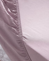 King Size 100% Cotton Ranforce Fitted Sheet - Dusty Rose