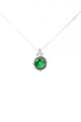 Premium 925 Sterling Silver Emerald Necklace