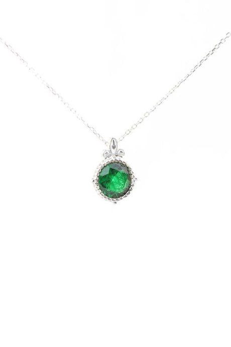 Premium 925 Sterling Silver Emerald Necklace