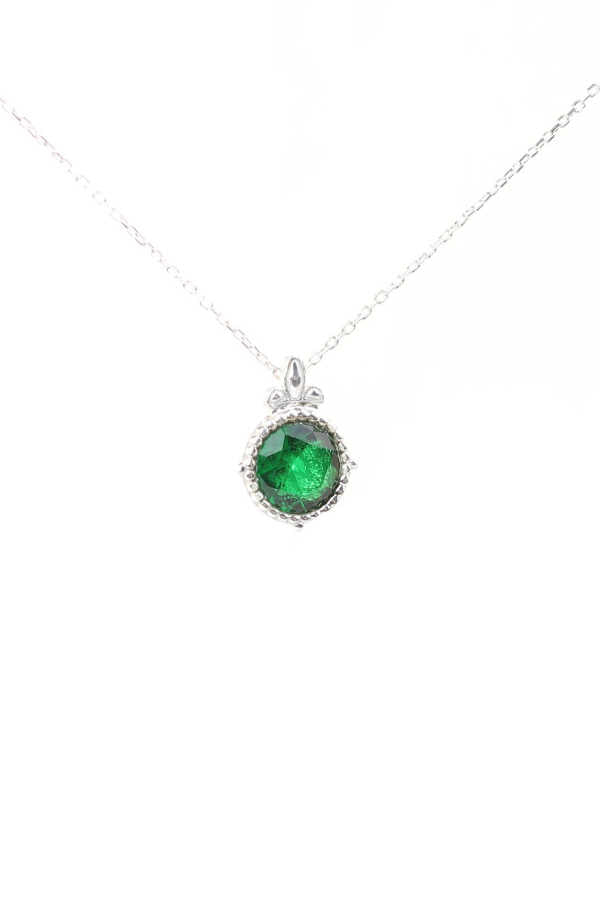 Premium 925 Sterling Silver Emerald Necklace