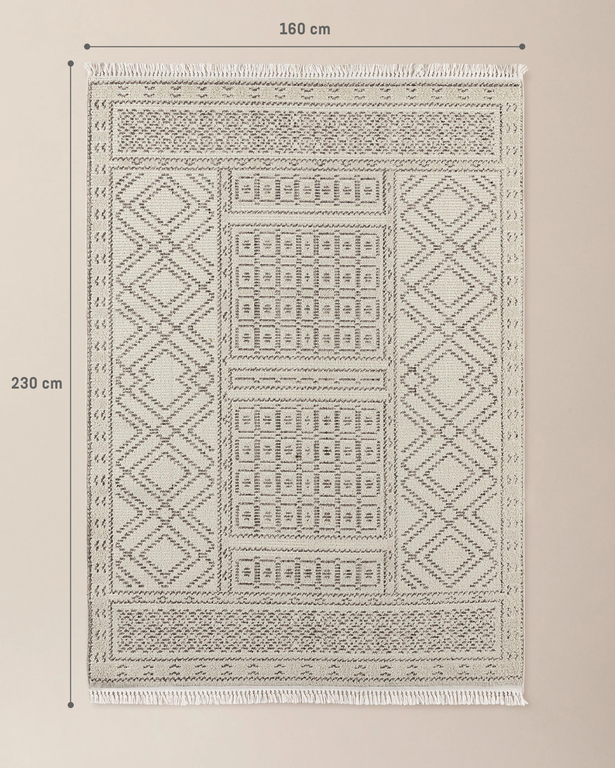 Foison Cream Area Rug - Soft Modern Carpet for Living Room