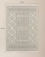 Foison Cream Area Rug - Soft Modern Carpet for Living Room
