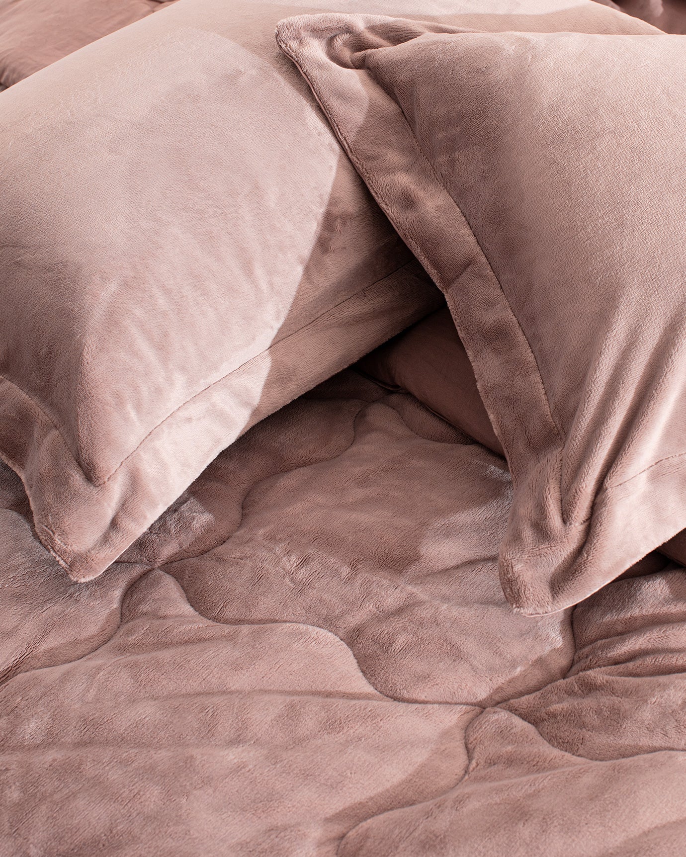 King Size Bedding Set, Powder Pink Complete Collection