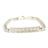 Elegant 925 Sterling Silver Cube Chain Bracelet - Braided Motif