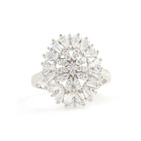 925 Sterling Silver Oval Baguette Zircon Ring - Contemporary Elegance