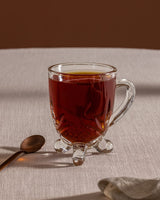 Elegant Clear Glass Tea Cup Set - Modern Minimalist Design
