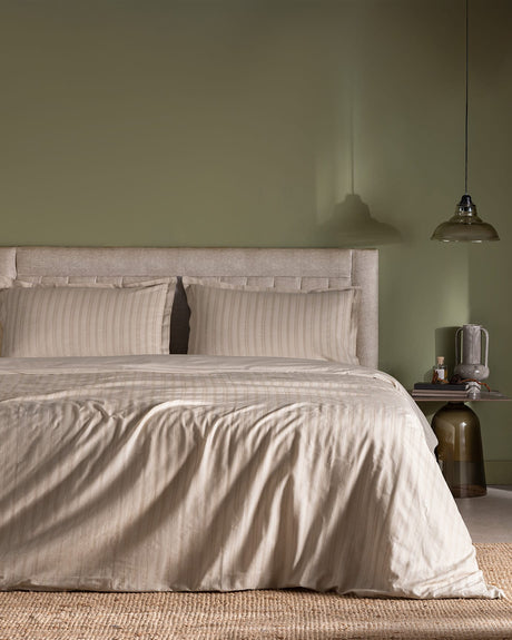 100% Cotton King Size Duvet Cover Set - Jacquard Weave