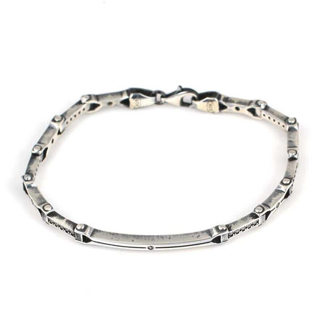 925 Sterling Silver Zircon Cast Design Bracelet