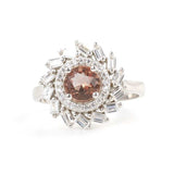 925 Sterling Silver Zultanite & Baguette Wind Rose Ring