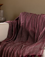 Burgundy Decorative Sofa Throw Blanket - Soft & Cozy