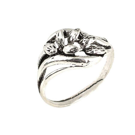 925 Sterling Silver Bud Design Ring - Elegant Band