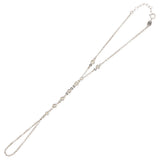 Sterling Silver Rose Gold Hand Chain - Minimalist Swarovski Crystal