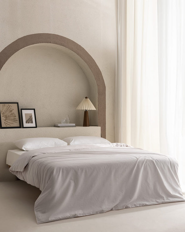 King Size 100% Cotton Ranforce Solid Duvet Cover