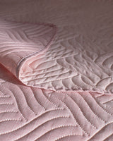 King Size Printed Bedspread, Soft Powder Pink Bed Cover, Elegant Bedroom Decor