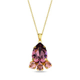 Crystal Chandelier Necklace - Elegant Marquise & Pear-Cut Design