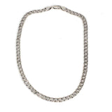925 Sterling Silver Patterned Oxidized Gourmet Chain Necklace